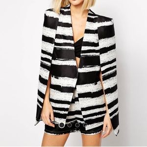 Lavish Alice stripe cape blazer